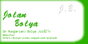 jolan bolya business card